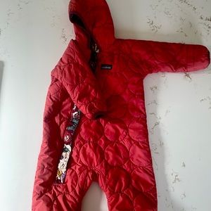 Reversible Patagonia puffball baby bunting 6-12M